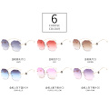 hexagon rimless Ocean color  2020 new arrivals unique fashion shades custom designer luxury UV400 sunglasses metal women 72022